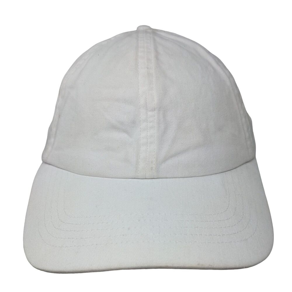 Gap Slideback Hat White One Size Adjustable Solid 6 Panel Blank